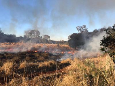 IncÃªndio afeta moradores do Bairro Ãgua Verde e arredores em Laranjeiras do Sul 